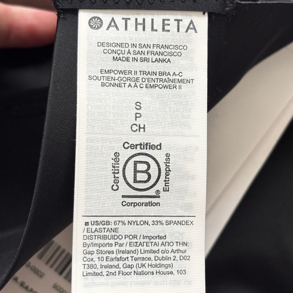 ATHLETA Empower II Train Black Front Zip Sports Bra--S - Picture 15 of 16